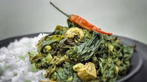 Laing Taro Leaves In Coconut Milk
